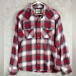 ARIAT Men's Western Shirt Plaid Cotton Retro Fit Button-Down Western Shirt Large